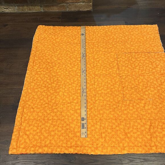 Vintage Baby Kids Quilt 39" x 39" Square rocket plane Helicopter Thick Warm - Picture 10 of 11